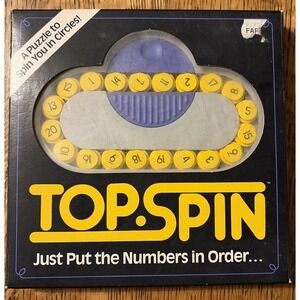 Vintage 1989 Top Spin Puzzle  Numbers Game Toy Binary Arts USA New Open Box